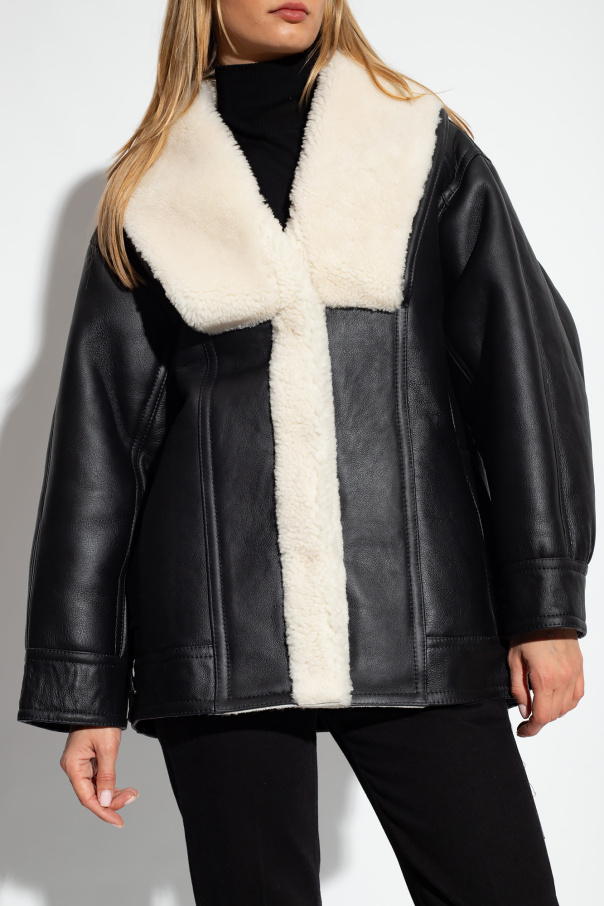 【Victoria Beckham】フェイクファージャケット Shearling Jacket In Black – Victoria Beckham Int